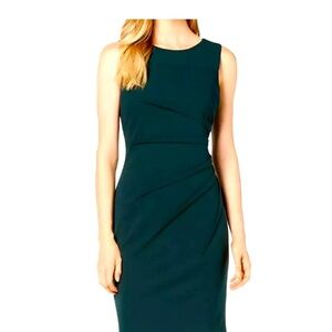 Calvin Klein Green Sleeveless Sheath Dress Midi